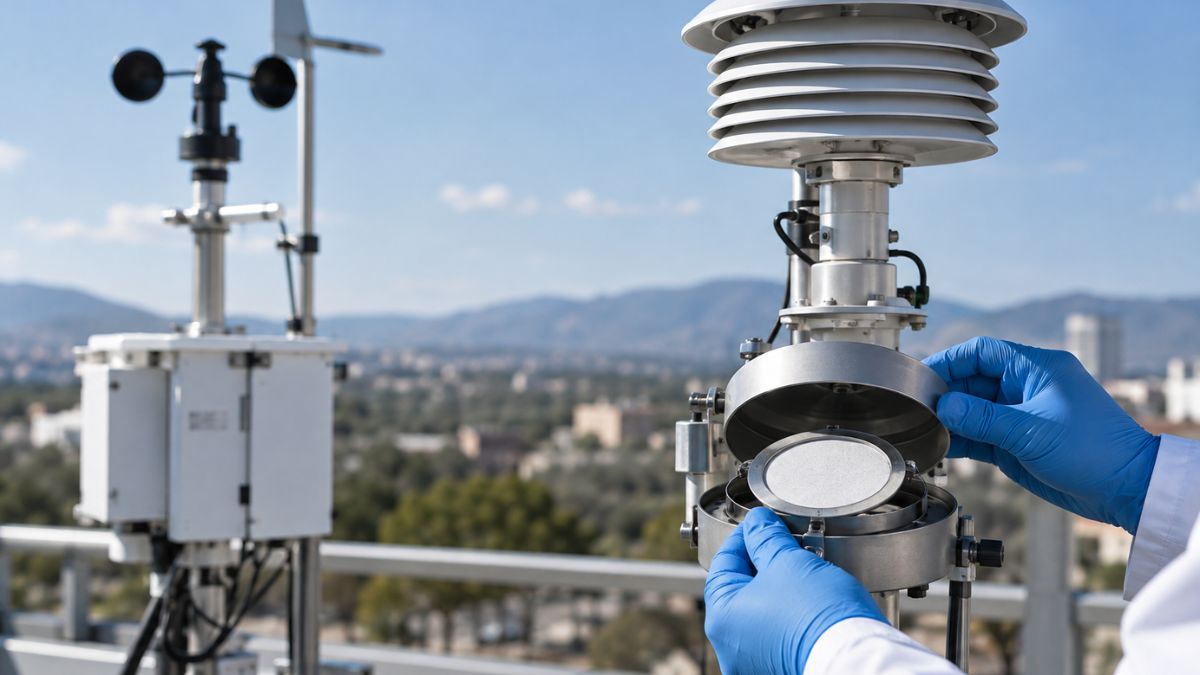 Los microplásticos suspendidos en el aire podrían contribuir ligeramente al calentamiento en lugar de enfriar el planeta 1 Muestreo cientifico en la azotea