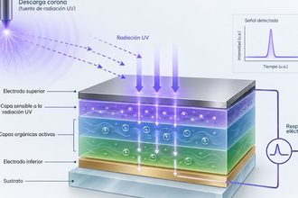 Sensor UV y descarga corona